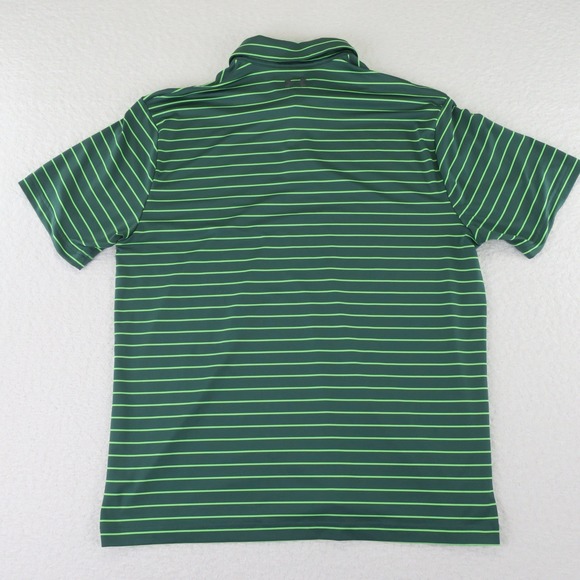 Under Armour Golf The Playoff Polo Shirt Mens Large Green Striped‎ - Picture 7 of 10